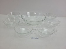 Satz Glas Schalen Kompott 6