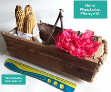 Pflanzgefäß Blumenkasten Blumentopf Übertopf alt Holz Kräuter Pflanzkasten???