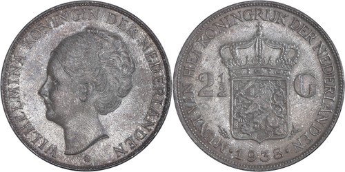 Netherlands 2 gulden - netherlands:, 1/2