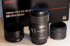 Sigma EX 105 mm F/2,8 DG MACRO HSM Macroobjektiv für Canon EF - Wie neu in OVP