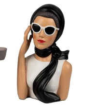 Deko Büste Dame mit schwarzem