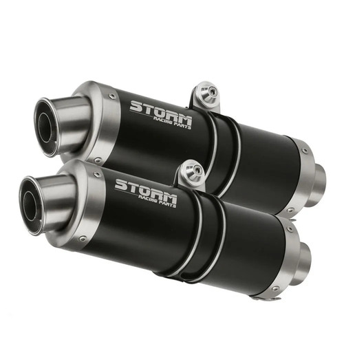 Auspuff storm mivv black - by,