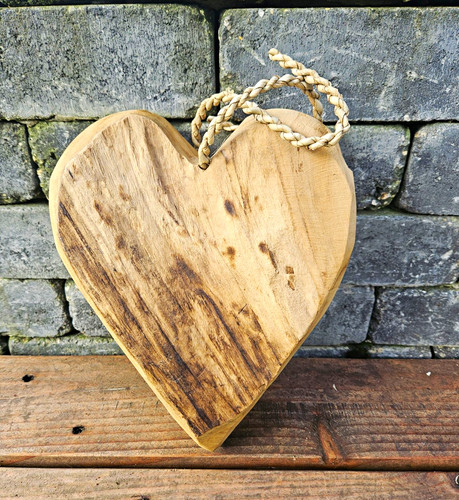 Herz anhänger aus holz - aus, braun