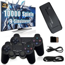 M8 Retro Konsole Spielkonsole 10000+ Spiele TV Stick HDMI 128GB mit 2 Gamepad