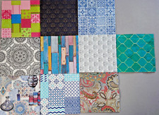 10 Servietten - Muster Fliesen Pattern Ornament Holz 33 x 33 N94