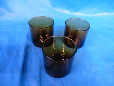 3 Trinkgläser, farbiges Glas, ca.7 cm hoch, Durchmesserca. 6 cm