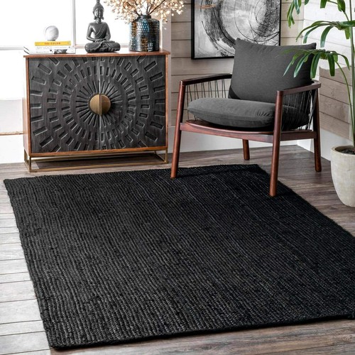 Teppich schwarz jute - jute, rechteck
