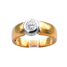 Diamant solitär ring - solitär, mit