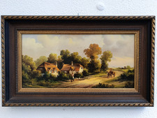 Ölgemälde Landschaft mit Rahmen von W E van Rolland