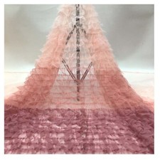 Gradient Rüschen Netz Tüll