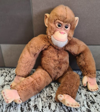 Orig. STEIFF rotbrauner Affe mit süßen Knopfaugen und Knopf im Ohr Vitrinenstück