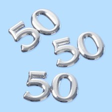 Streuteile Geburtstag Partydeko 50 75 80 70 Silber Jahreszahl Tischdeko