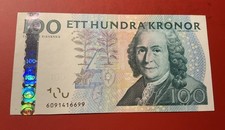Schweden 100 Kronen Banknote kassenfrisch (1)