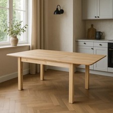 Tisch Madura, ausziehbarer Tisch aus Massivholz, Farbe Kiefer Natur lackiert