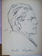 Emil Orlik: Friedrich Kayßler. Porträt. Lithografie (?) (1924)