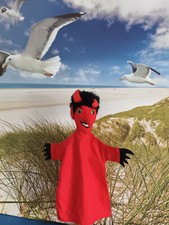 Handpuppe Teufel von Kersa Künstlerpuppen ca. 30 cm groß