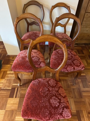 Alte polsterstühle holz - holz, rot