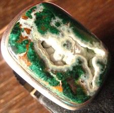 Malachit druse ring statement - druse,