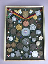 Konvolut Anstecknadel Medaille Münzen Auszeichung etc. Angeln Fischen Angelsport