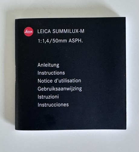 Leica summilux 50mm - summilux-m, asph