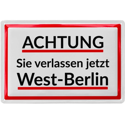 Ddr blechschild achtung sie - ddr,