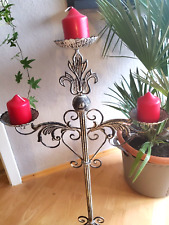 Vintage XXL Stand Kerzenhalter Eisen massiv 85 cm