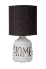Tischlampe keramik stoff weiß - tischlampe,