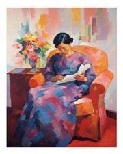 Lebendiges Abstraktes Lesedame