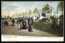 Ansichtskarte Düsseldorf, Ausstellung 1902, Pavillon der Staatseisenbahn 