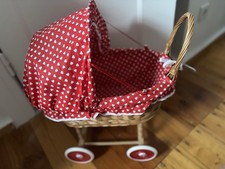 Puppenwagen Korbgeflecht