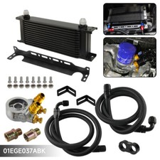 Universelles 13 Reihiges Ölkühler Kit 80 °C Thermostatadapter M20x1,5 Schwarz