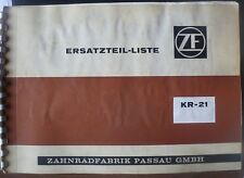 ZF Kraftheber KR21 Anleitung und Ersatzteilliste