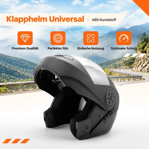 Motorrad klapphelm mattschwarz - motorrad,