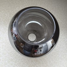 Lampenschirm E27 Ersatz Glas Schwarz Rauch Ø200mm Hö 180mm Loch Ø44mm Lampenglas