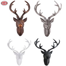 Hirschgeweih Hirschkopf Wanddeko Dekoration Wandschmuck Figur 3 Größen Farbwahl