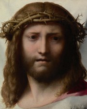 Head of Christ Antonio da Correggio Jesus Dornenkrone Kopf Kirche B A3 00630