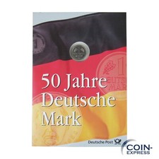 DEUTSCHLAND 50 Jahre Deutsche Mark 1948 - 1998 mit 1 DM von 1994 und Briefmarken