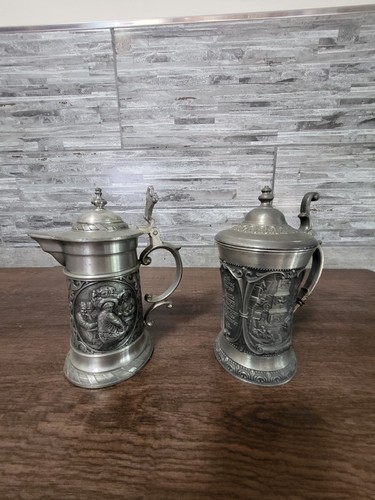 Vintage zinn krug mini - 2x,
