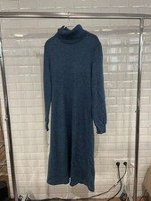 Kleid Lang Mohair Blau Gr. M