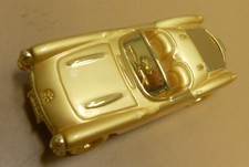 Corvette C1 Mini Metall Modell 8,5x3,5cm goldfarben matt/glänzend, Räder bewegl.