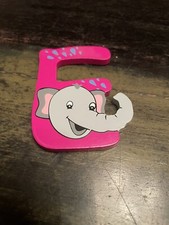 Holzbuchstabe - E- Deko bunt Kinderzimmer Baby Tiere Holzbuchstaben Spielzeug