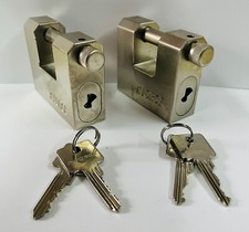 K-Force Blockschloss massiver Stahl 85 mm & 75 mm gleichschließend und gleichschließend