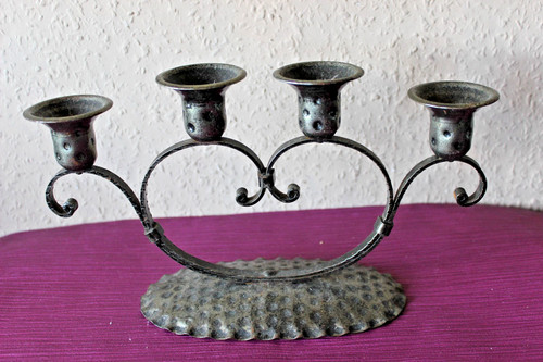 Vintage metall kerzenhalter - metall,
