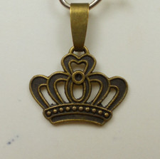Krone - Anhänger, Modeschmuck, Metall: Legierung, Länge: 3,8 cm