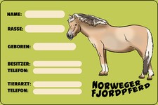 Ontrada Blechschild 30x40cm gewölbt Boxenschild Boxen Stall Norweger Fjord Pferd