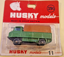 Husky Models No. 11 Forward Control Land Rover Modellauto auf Karte, Neu in OVP