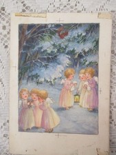 ab ca.  1947 Konvolut original Aquarell Malerei Muster  AK Druckvorlage