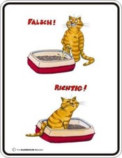 Toiletten-Schild Katzen-Klo