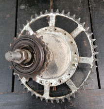 original Simson Mofa SL1 Kettenrad mit Nabe, Achse und Freilaufritzel (38.6)