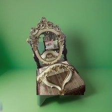 Spiegel mit Ablage, Vintage, Barock, altweiss-gold, Polynesien